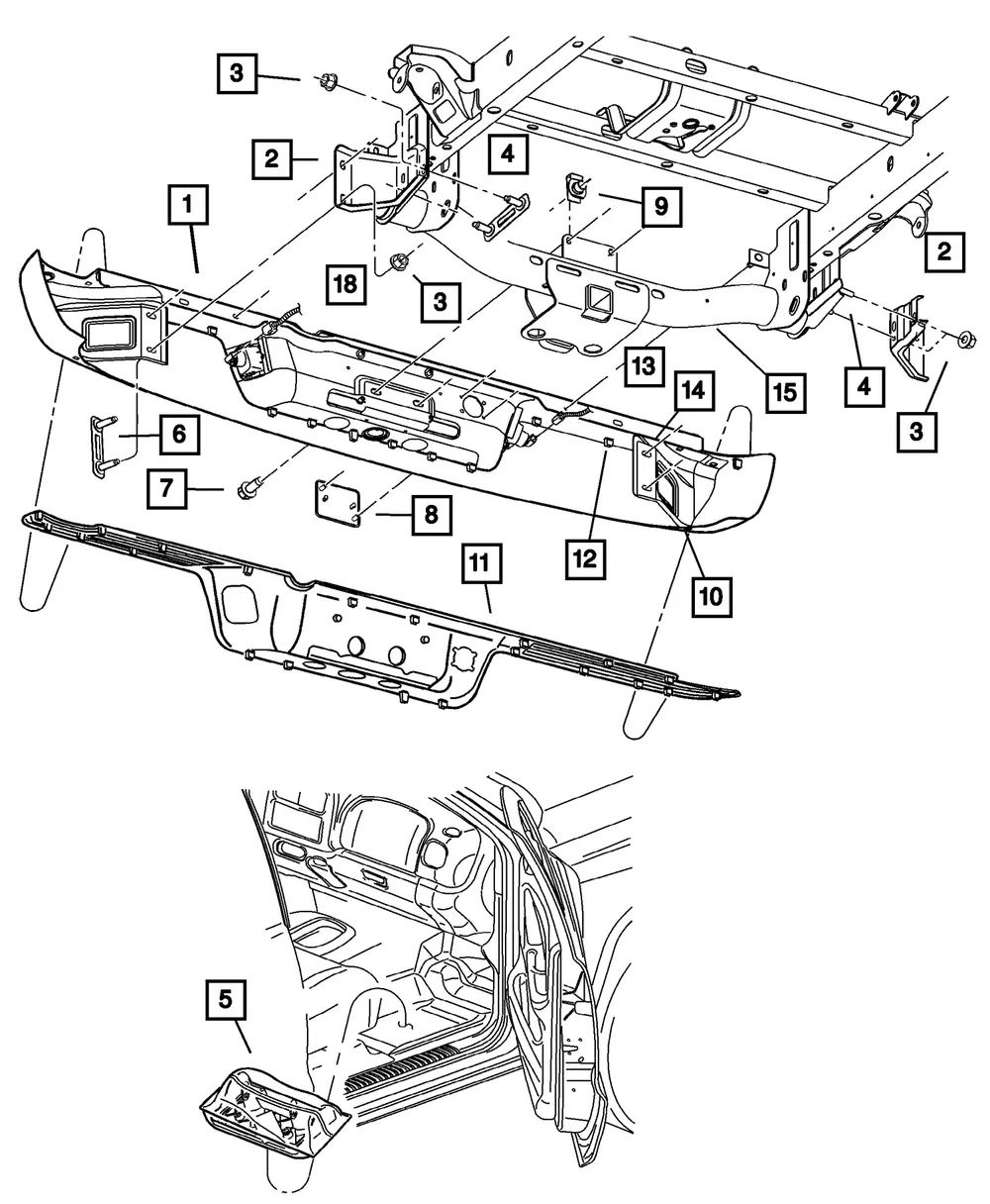 Bumper Bracket, Right - Mopar (55077358AC) - view 5
