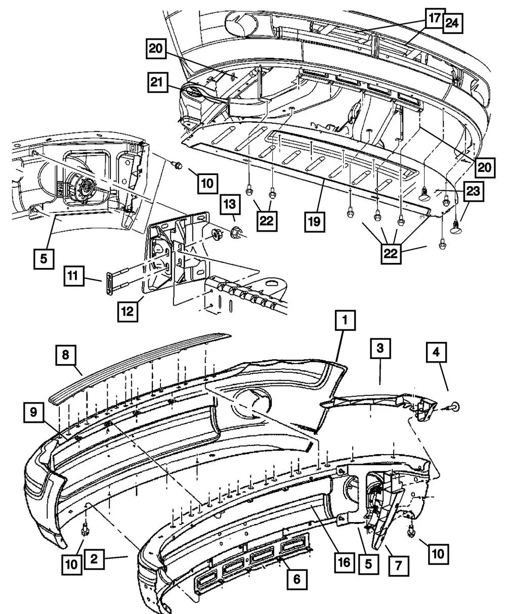 Grille Bumper - Mopar (55077387AA) - view 7