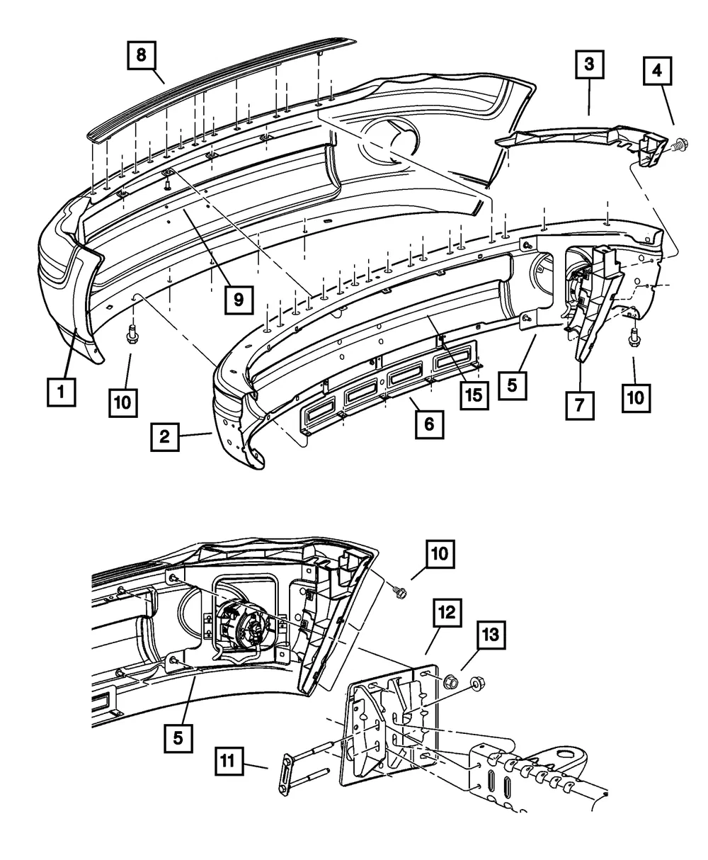 Fascia Bracket, Left - Mopar (55077505AE) - view 8