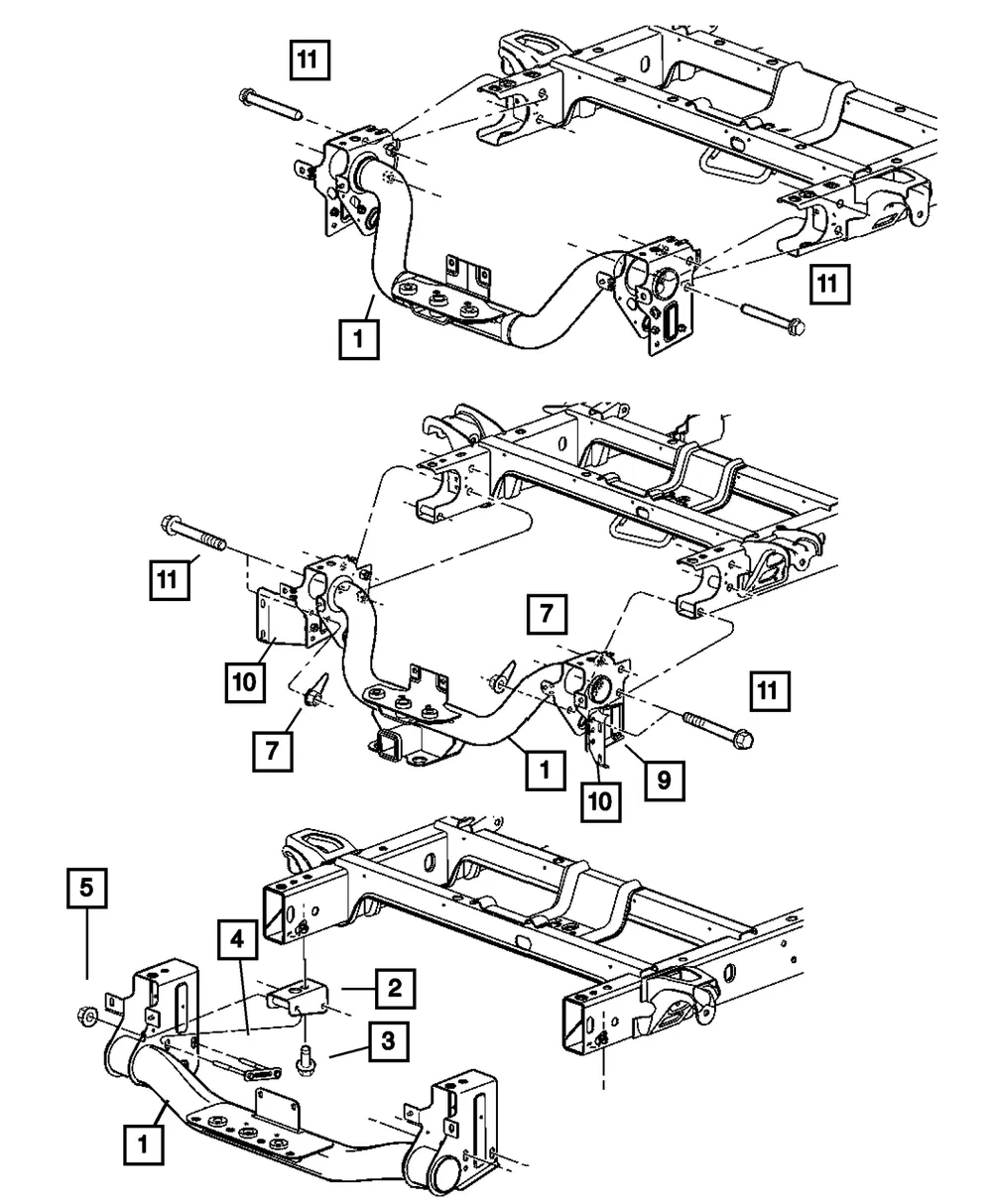 Bumper Bracket, Right - Mopar (55077704AA) - view 6