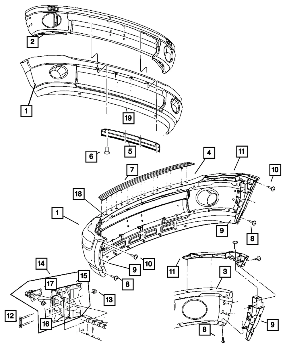 Fascia Bracket, Left - Mopar (55077769AC) - view 8