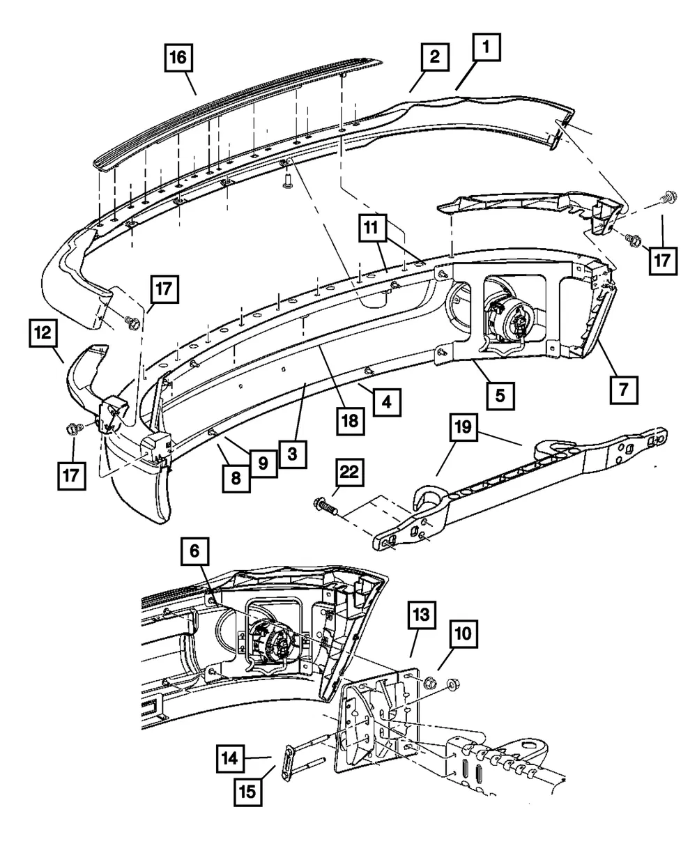 Front Bumper Panel - Mopar (55077896AC) - view 8