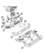 Rear Bumper Bracket - Mopar (55078100AA) - view 16