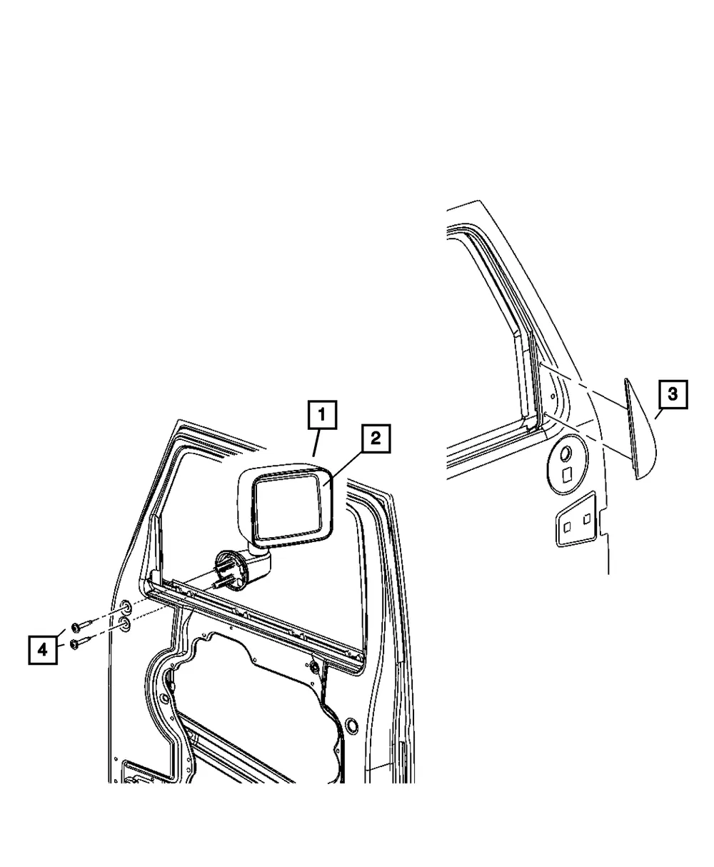 Mirror - Driver's Side (LH) - Mopar (55078131AG)