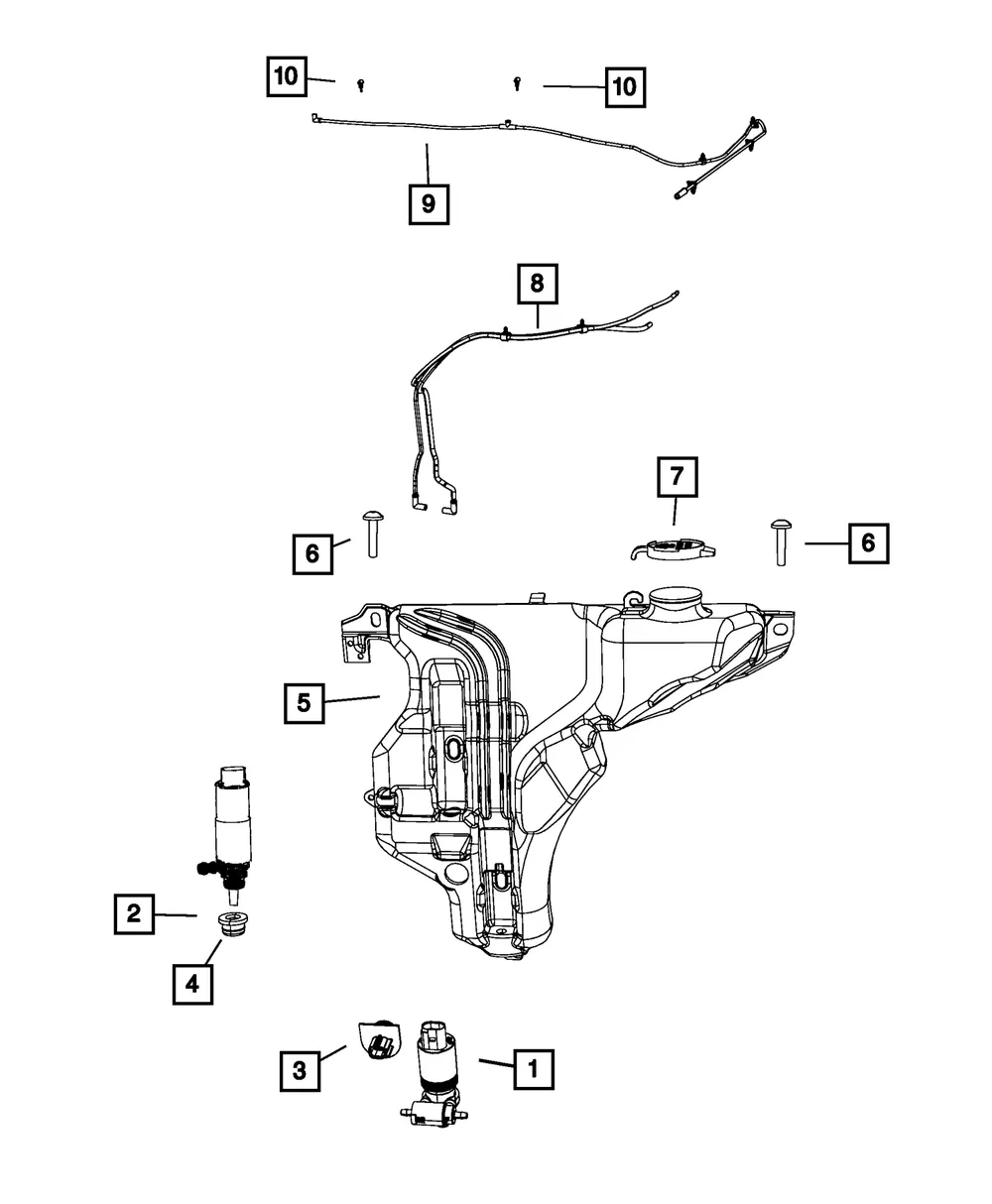 Windshield Washer Nozzle - Mopar (55079049AA) - view 11