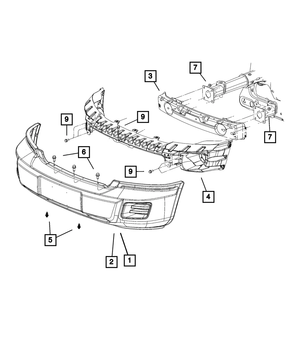 Bumper Face Support Bracket - Mopar (55112228AG) - view 5