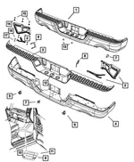 STEP BUMPER ASM - Mopar (55112601AE) - view 14