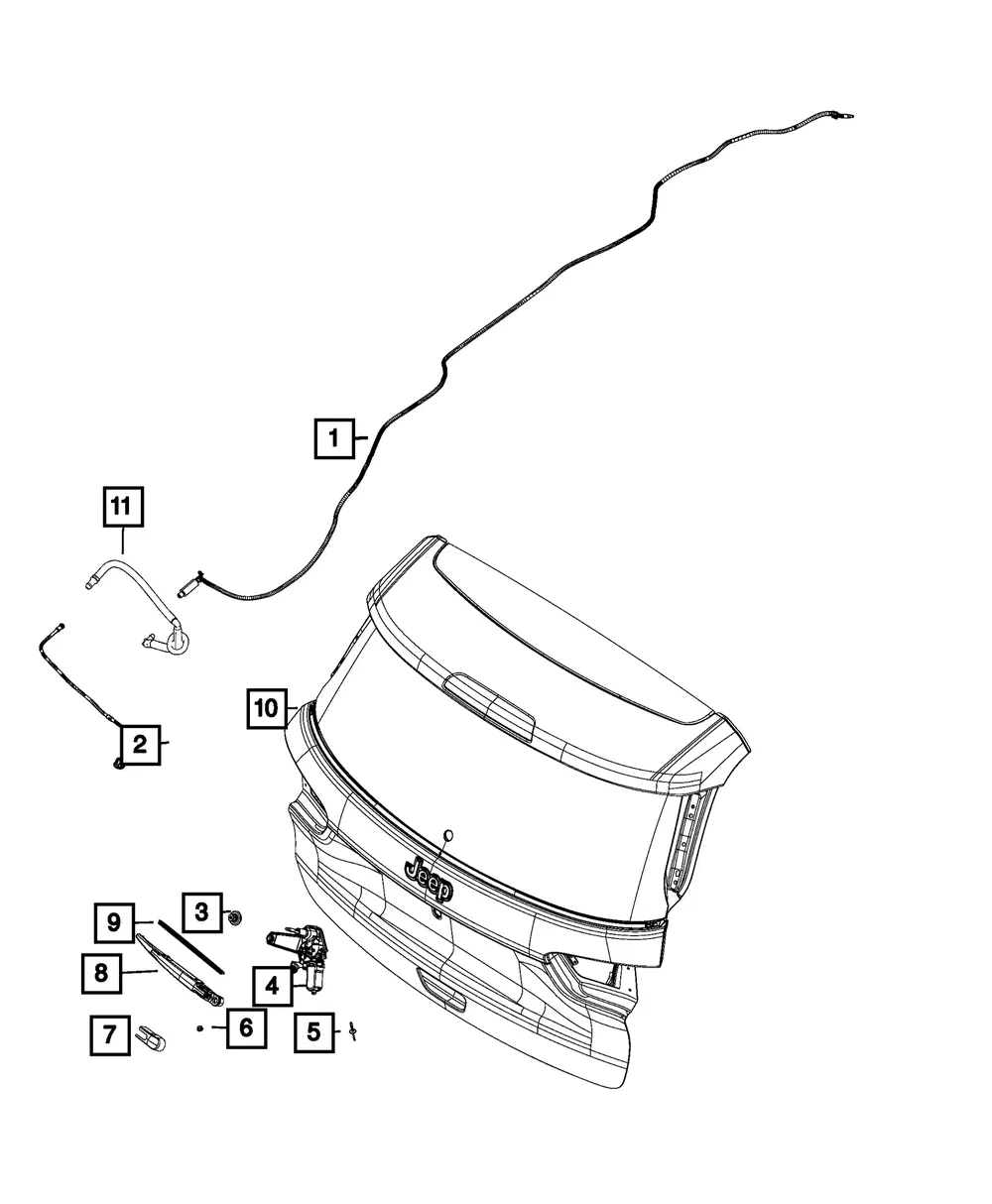 Windshield Washer Hose - Mopar (55112670AA) - view 8