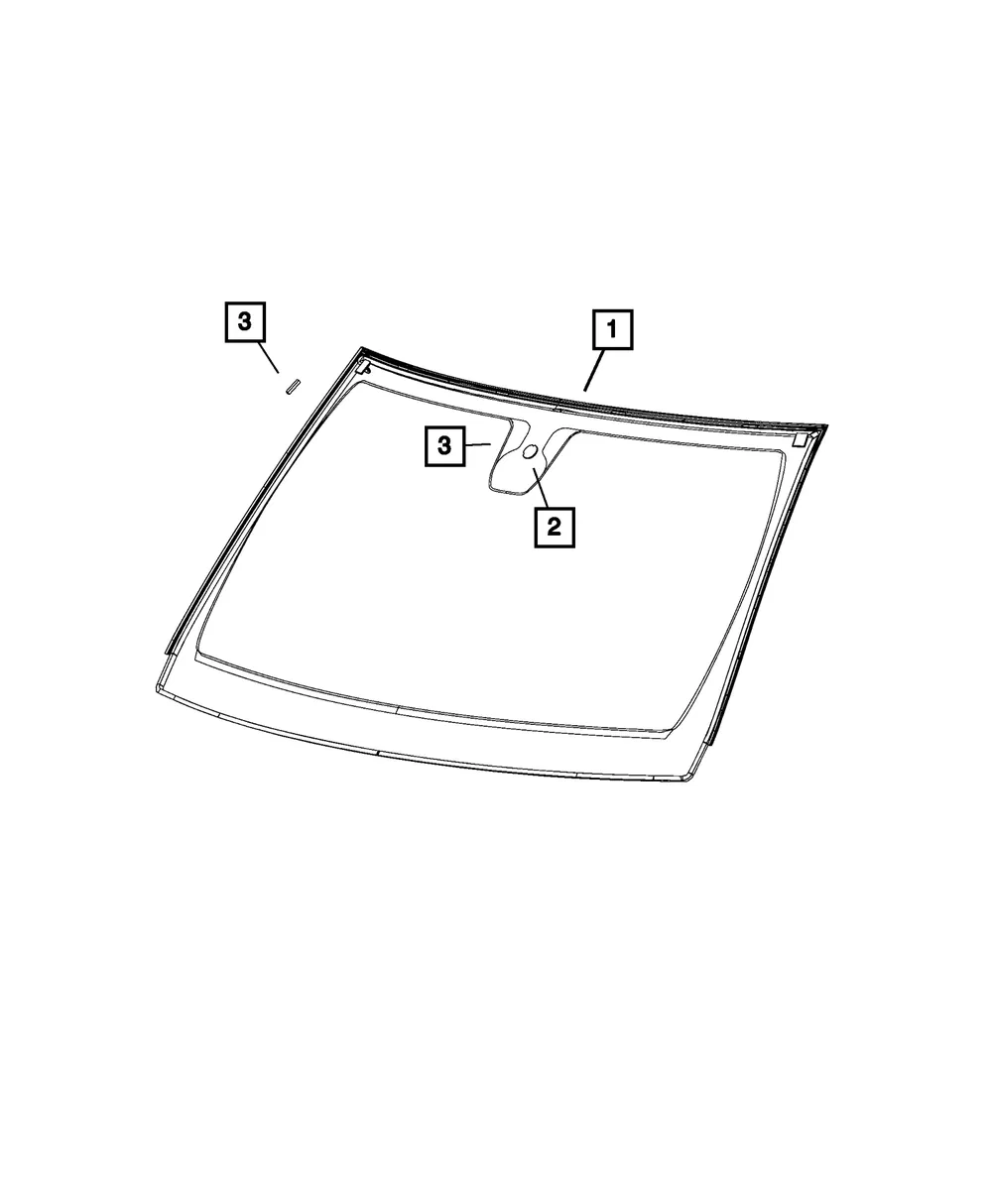 Shipping Assembly - 30 Lite Glass Windshield - Mopar (55112833AE)