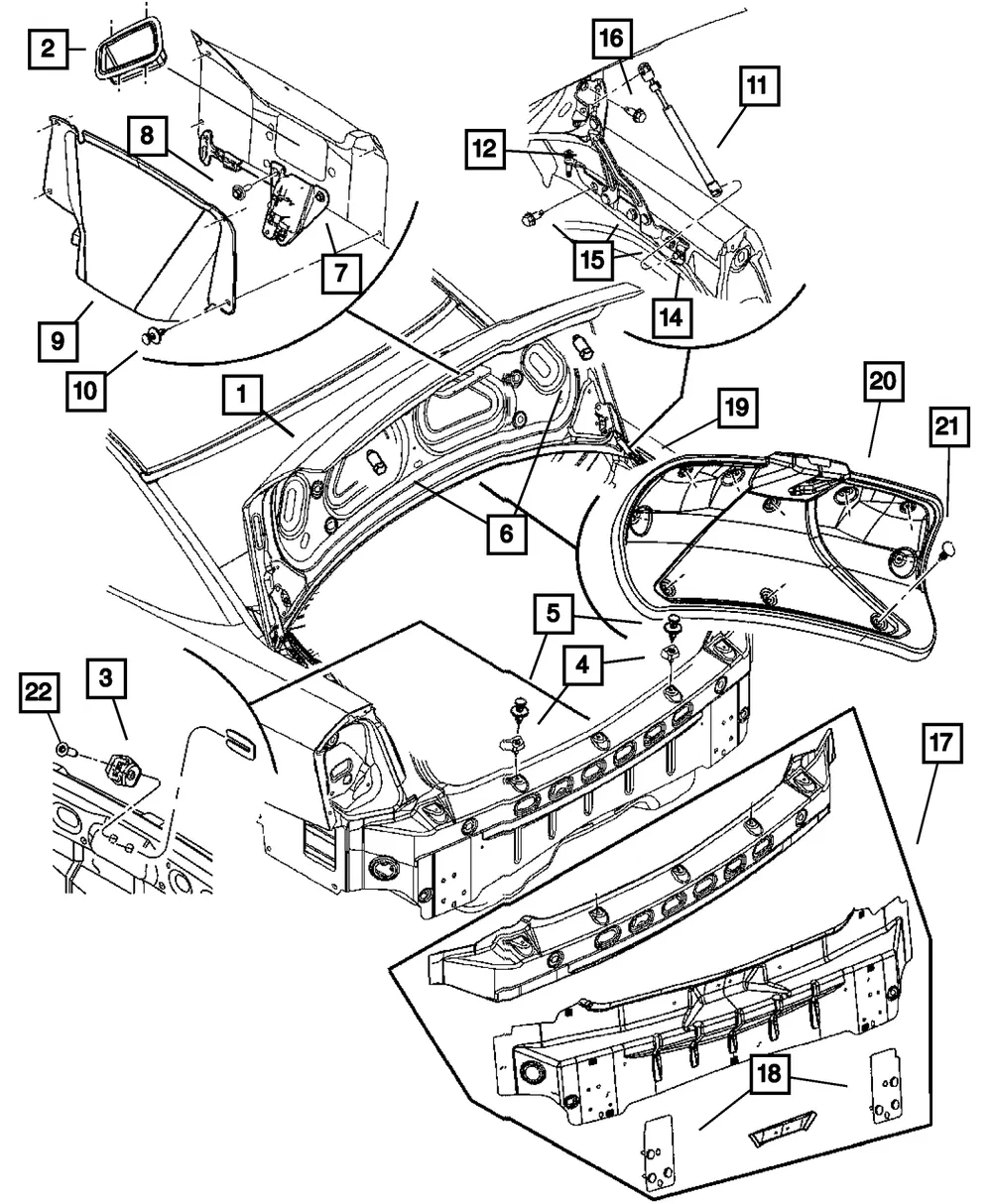 Decklid Latch - Mopar (55113395AF) - view 7