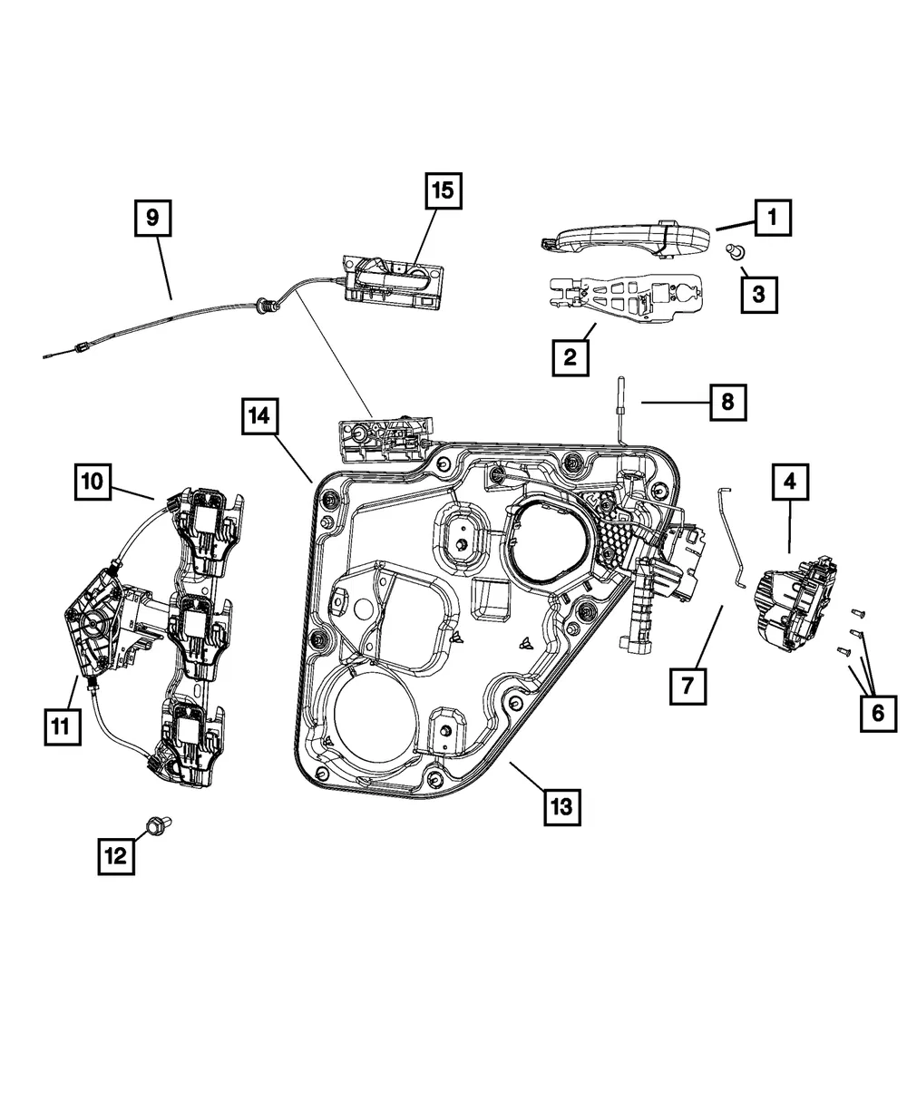 Outside Handle To Latch Link, Left - Mopar (55113501ac)