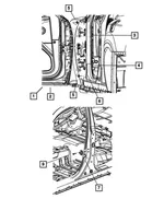 Door Hinge, Left - Mopar (55113665AI) - view 19