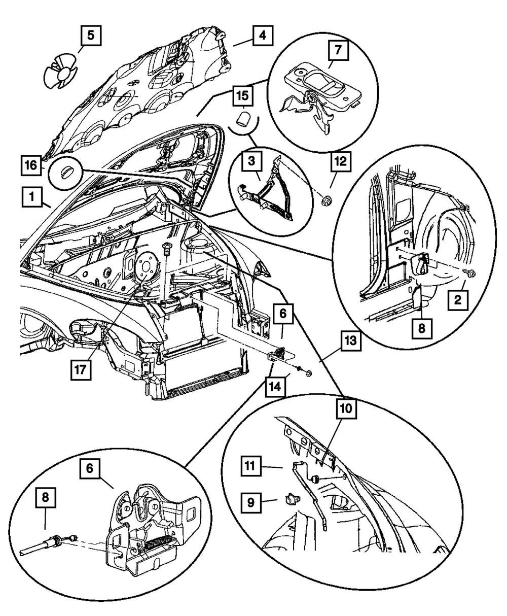 Hood Latch - Mopar (55255451AC) - view 11