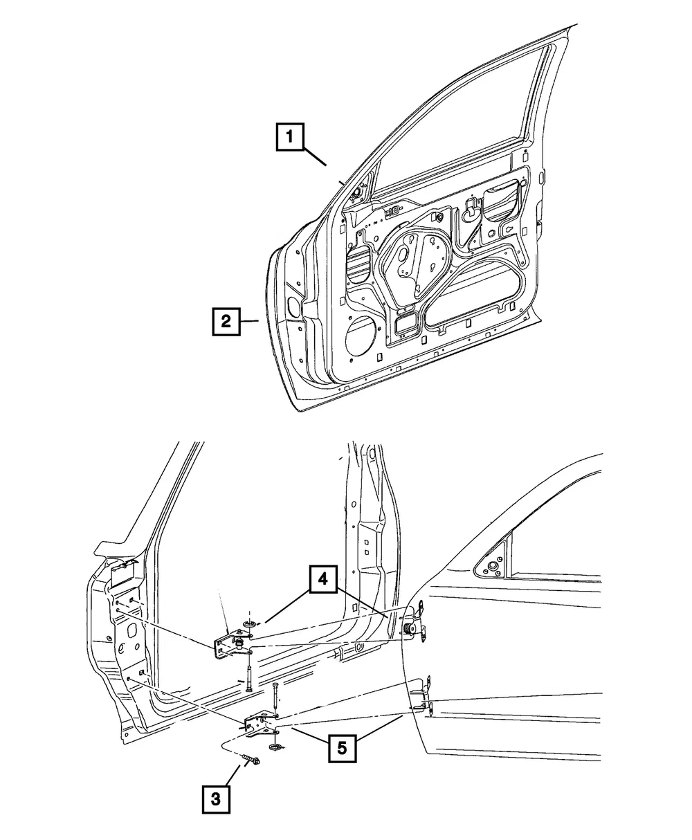 Front Door Lower Hinge - Mopar (55256912ad)