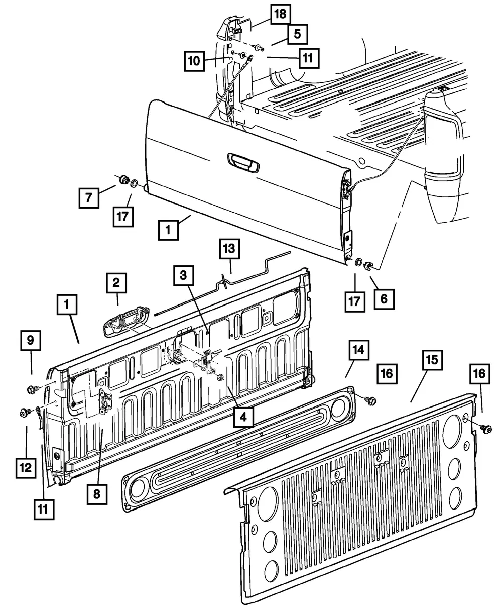 Tailgate Bumper - Mopar (55276274AD) - view 5