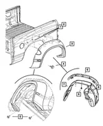 Splash Shield, Left - Mopar (55276313AB) - view 23