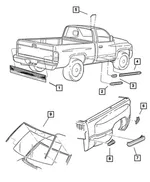 Tailgate Applique - Mopar (55295060) - view 16