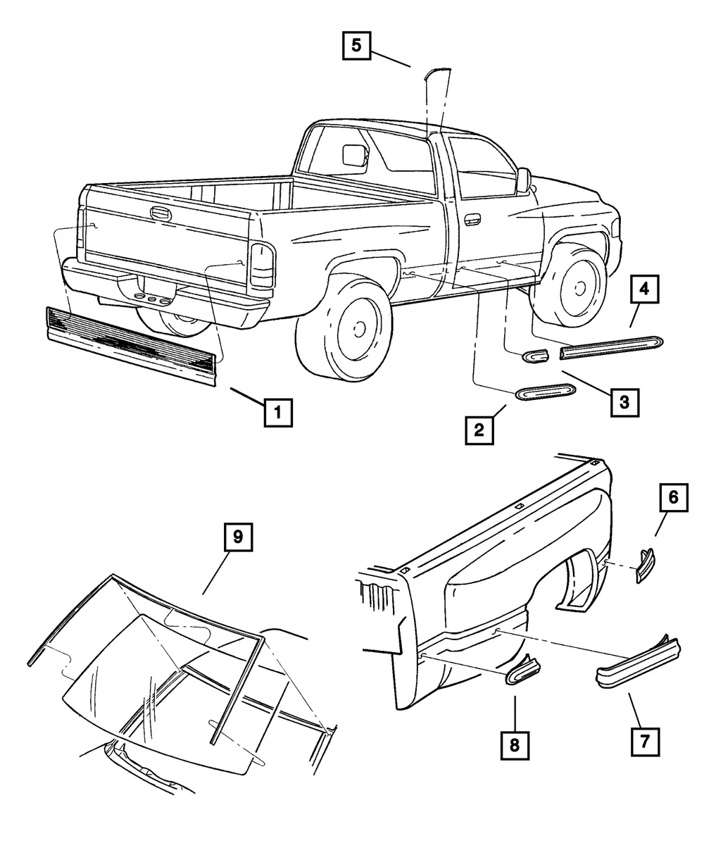 Tailgate Applique - Mopar (55295060) - view 8