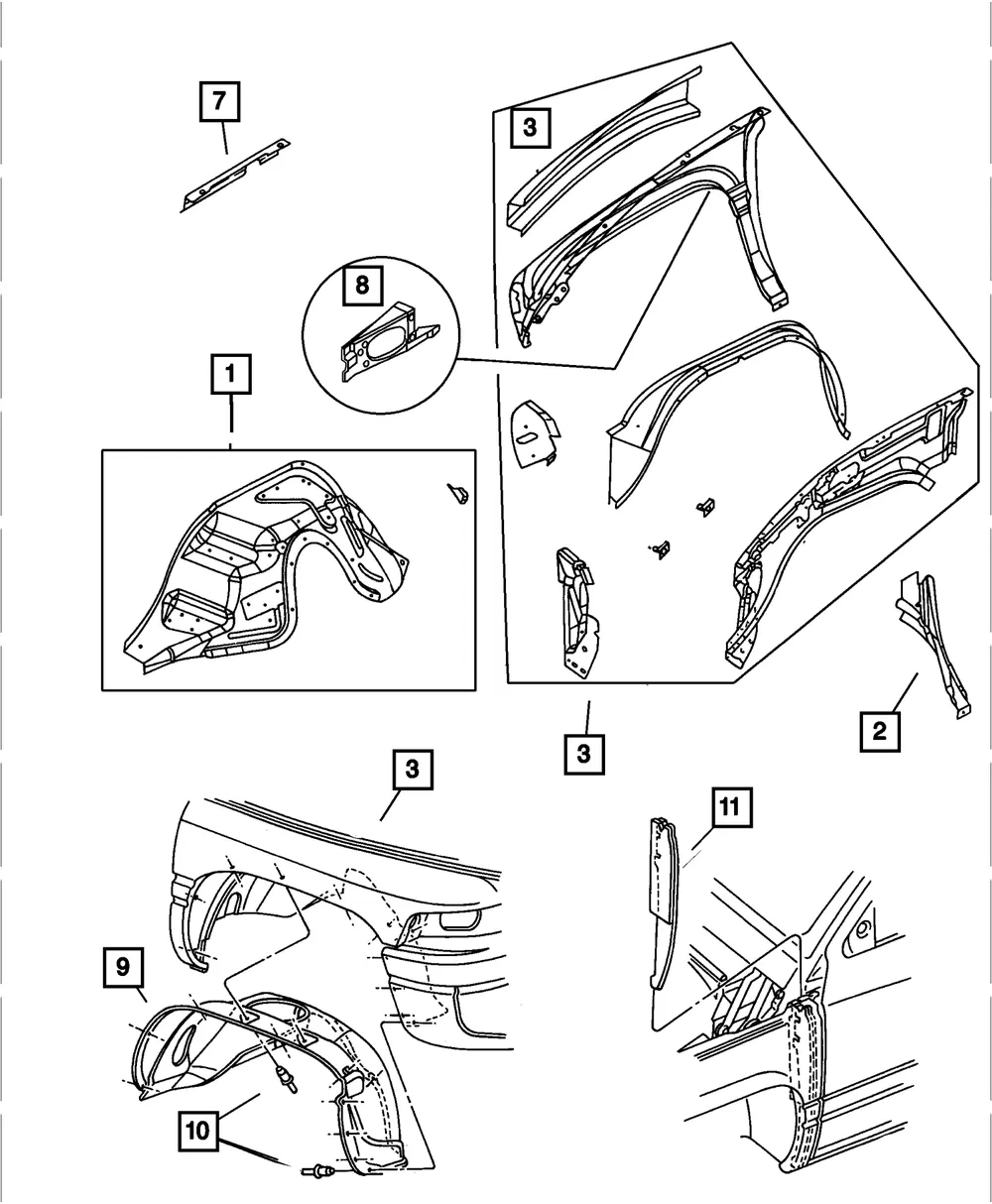Splash Shield - Driver's Side (LH) - Mopar (55346053) - view 11