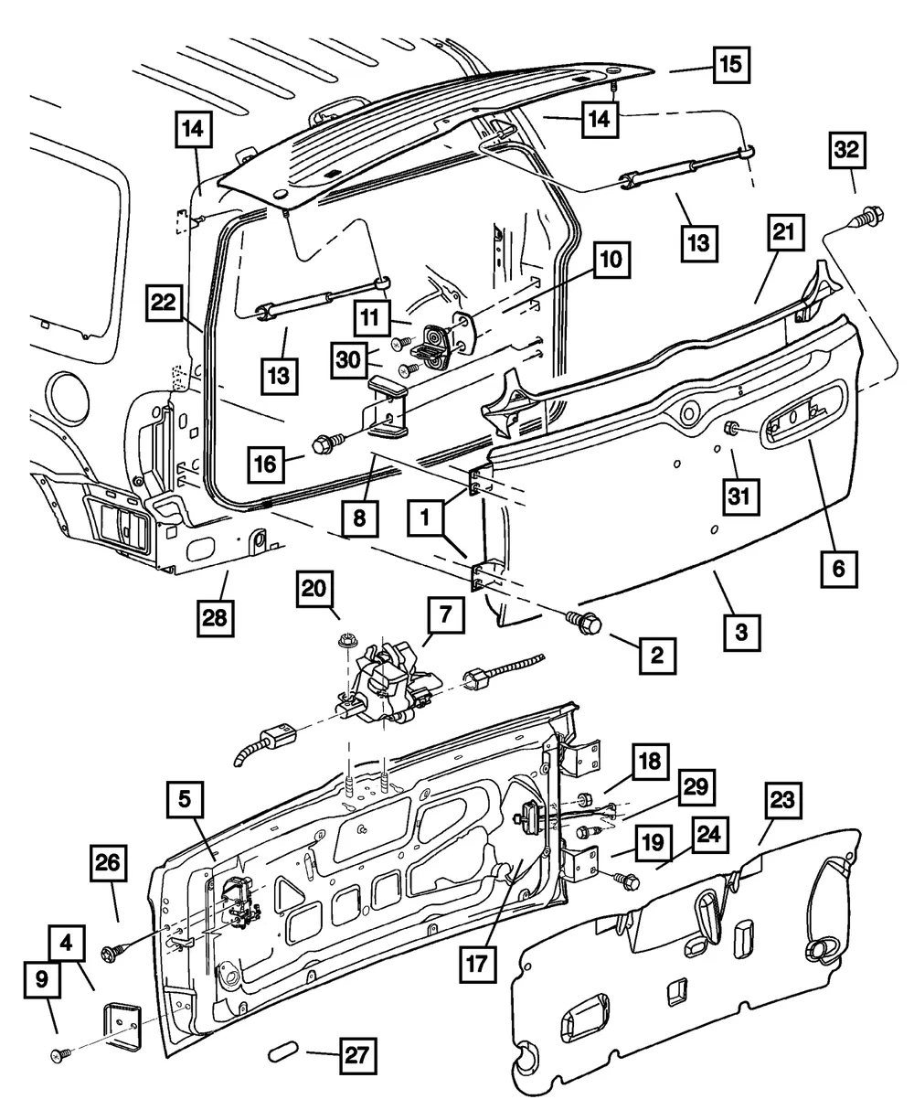 Tailgate Latch - Mopar (55360641AE) - view 5