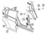 Door Hinge, Right - Mopar (55360918AK) - view 10
