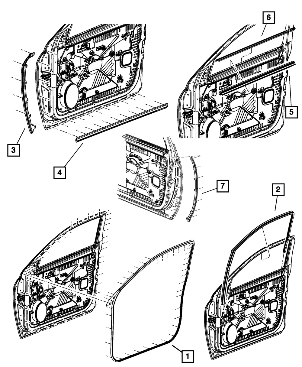 Glass Run Seal, Right - Mopar (55369294al)