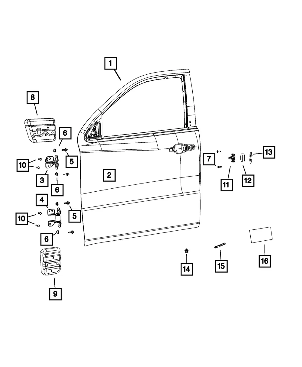 Front Door, Right - Mopar (55369462ao) - view 5