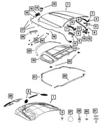 Hood Hinge, Left - Mopar (55369563AE) - view 22