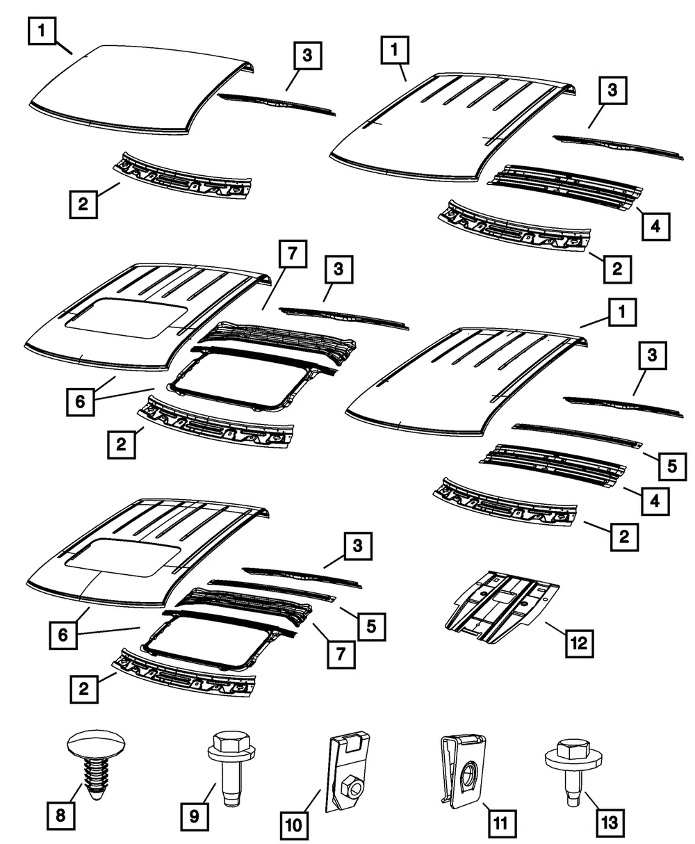 Roof Panel - Mopar (55372215AF) - view 6