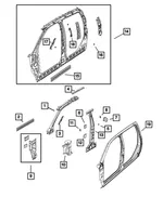 Hinge Pillar Reinforcement - Mopar (55372586AA) - view 10