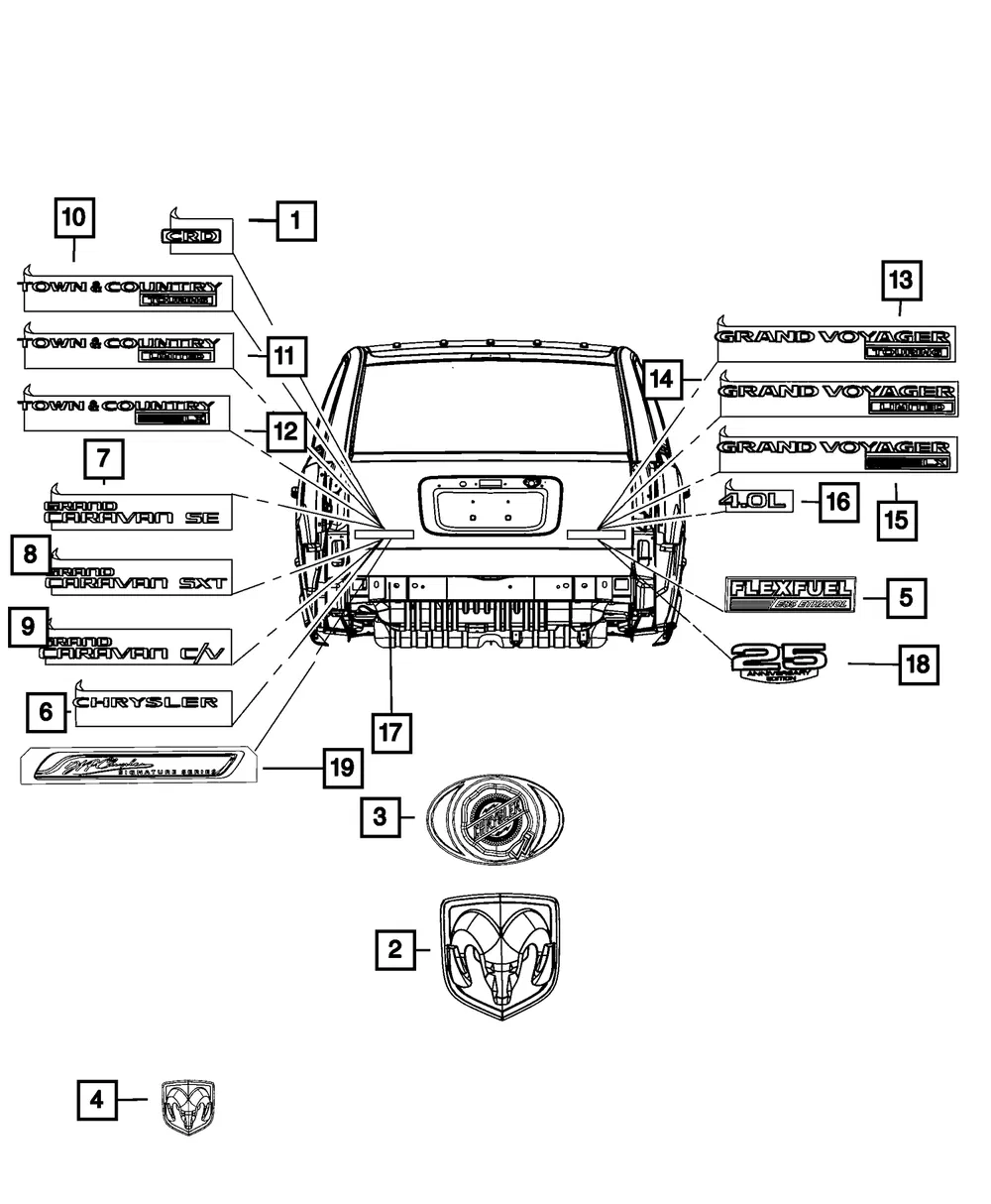 Nameplate - Mopar (55372784AA) - view 10
