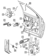 FRONT DOOR LATCH - Mopar (55372852AB) - view 10