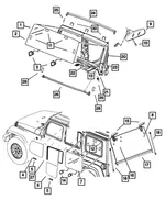 Windshield Hinge Assembly - Mopar (55395580AG) - view 12