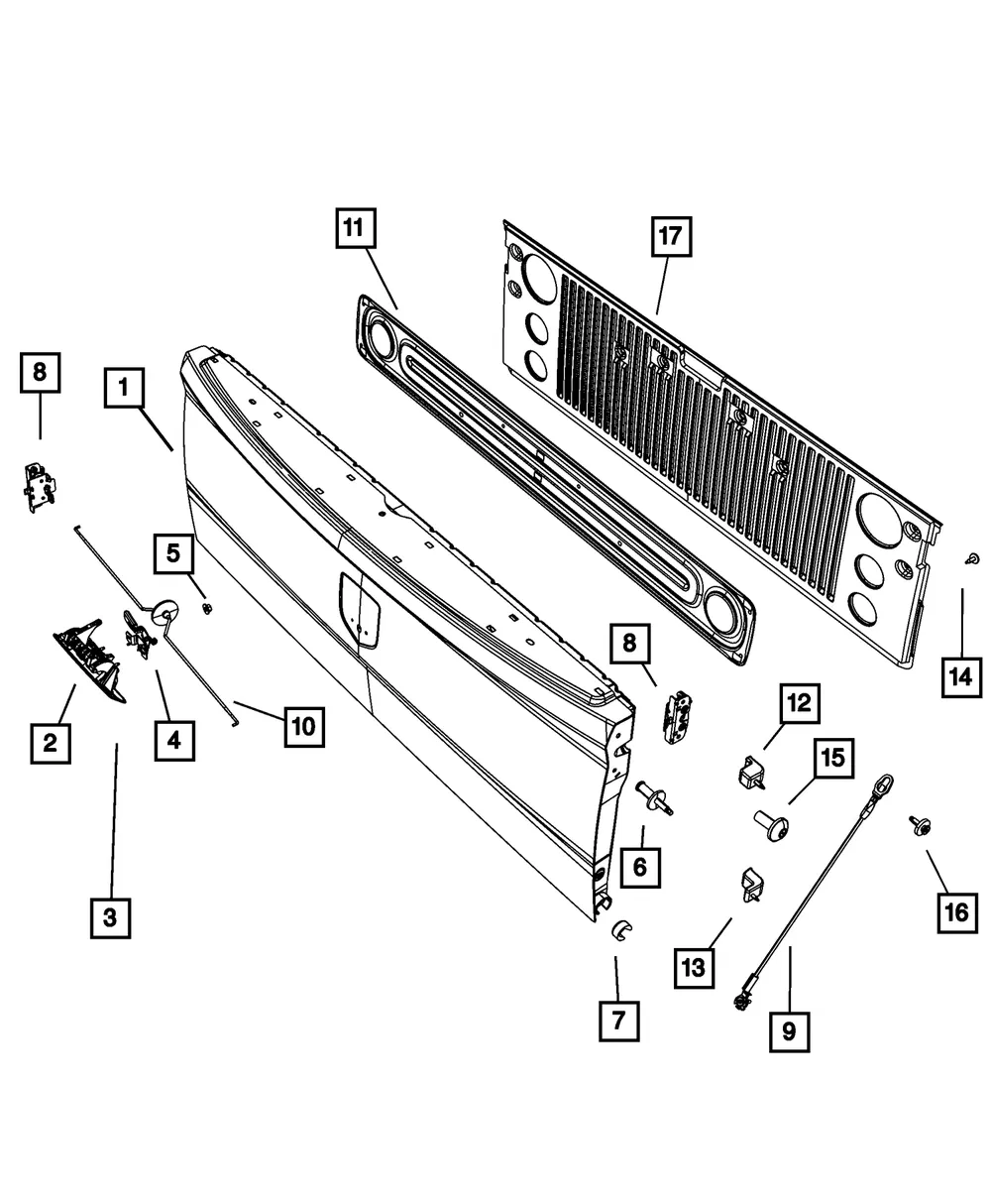 Tailgate Handle - Mopar (55397292AB) - view 7