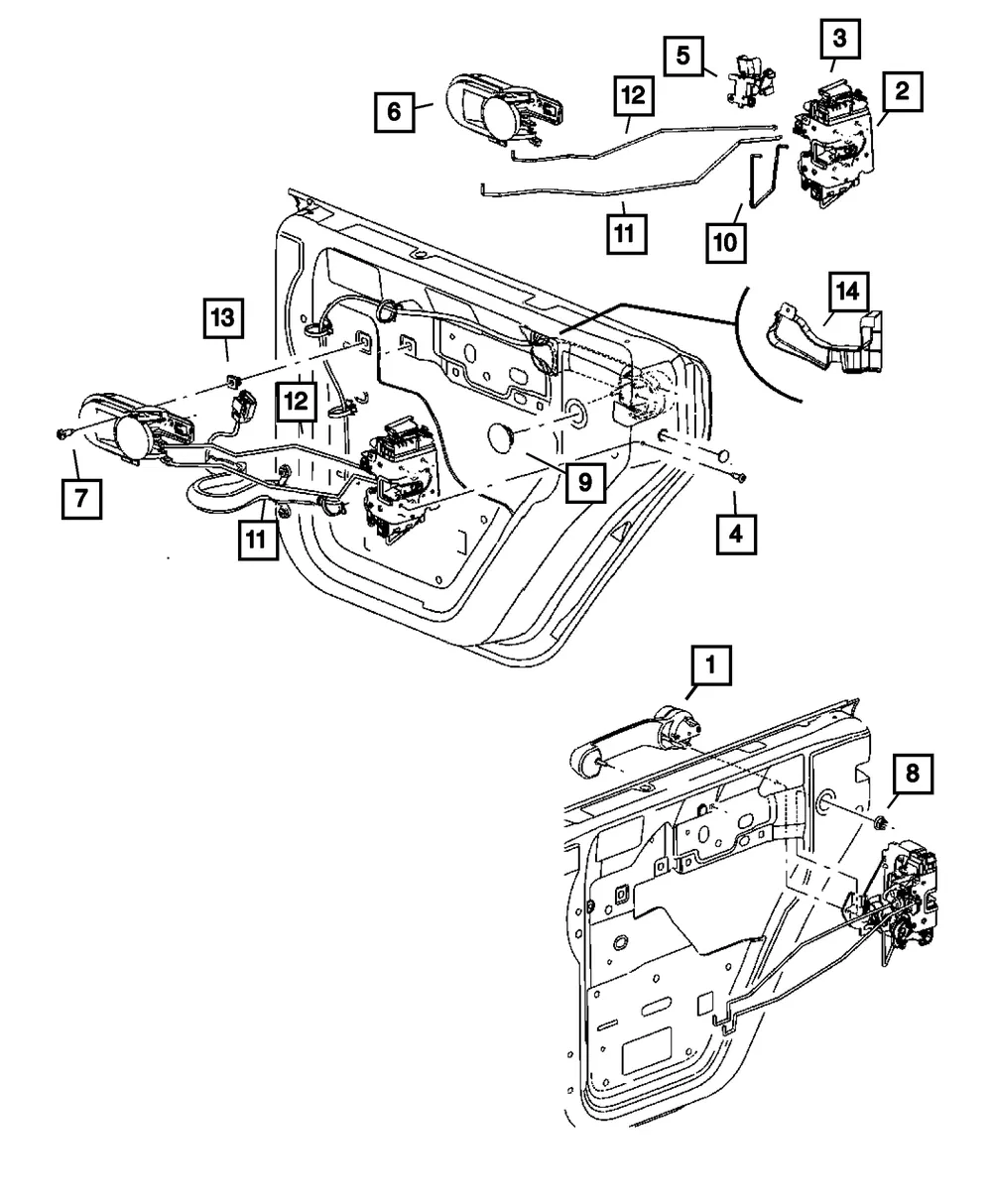 Handle, Inside - Driver's Side (LH) - Mopar (55397433AA)
