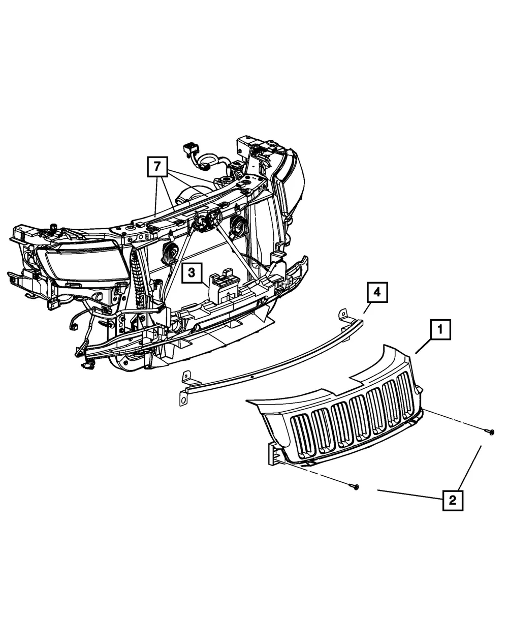 Radiator Grille - Mopar (57010708AE) - view 5