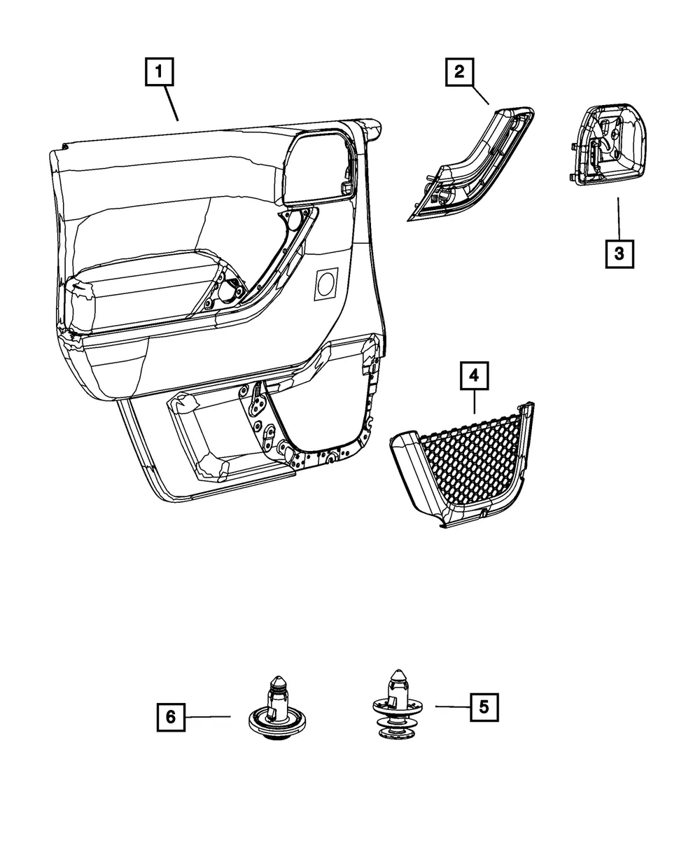 Release Handle Bezel, Left - Mopar (5LF01DX8AA) - view 5