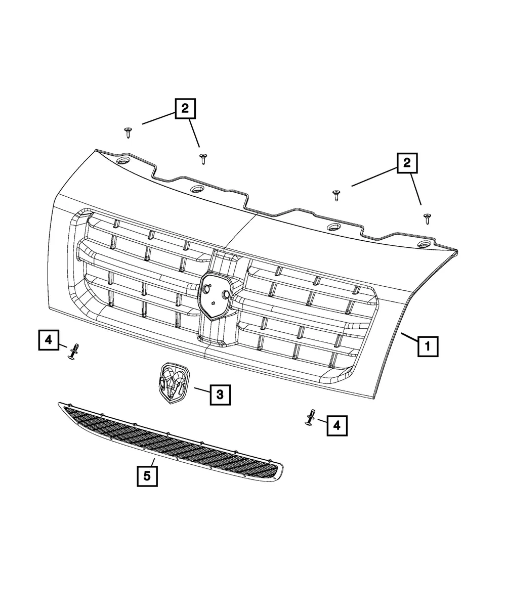 Lower Grille - Mopar (5LT25LAHAA) - view 6
