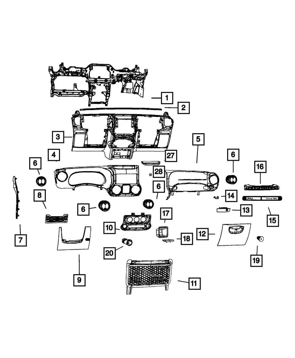 Instrument Panel Applique - Mopar (5PC63LU4AA) - view 6