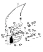 Inside Remote Control Handle, Left - Mopar (5PF55DX9AE) - view 18