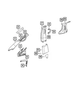B Pillar Lower Trim Panel, Left - Mopar (5RH95PD2AA) - view 14