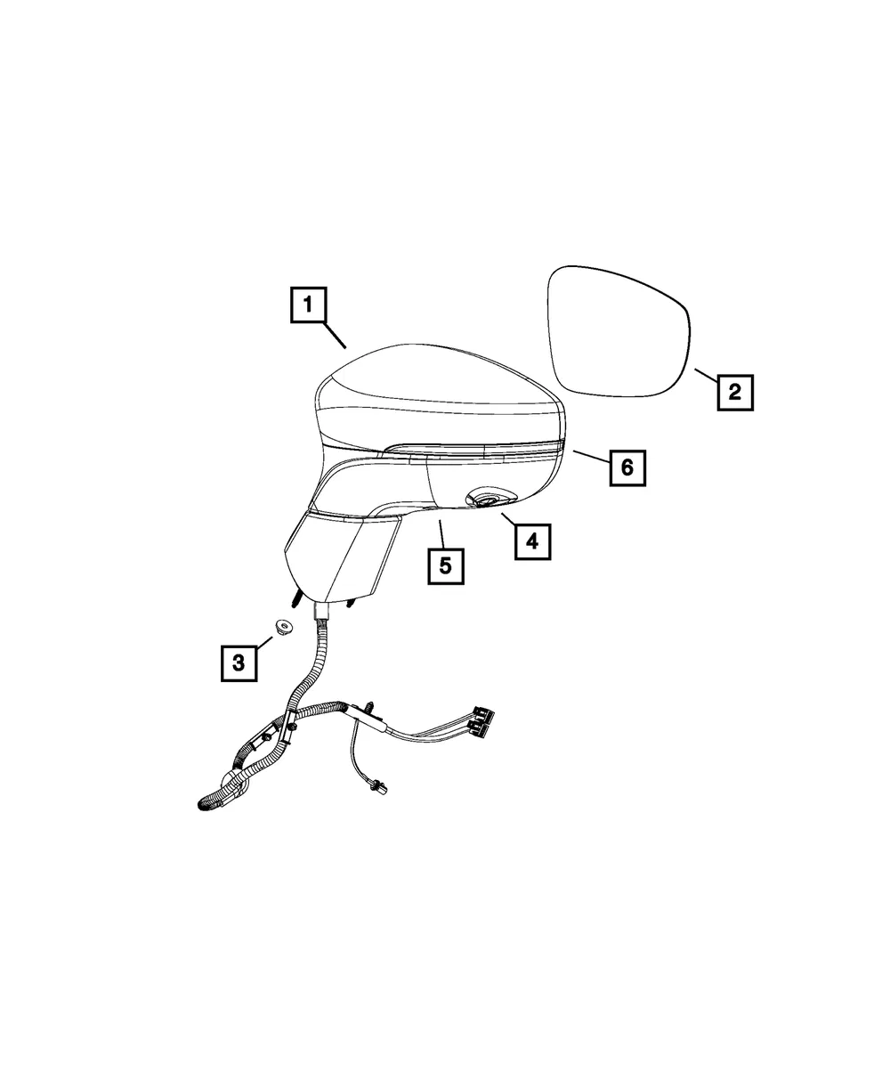 Outside Rear-View Mirror, Left - Mopar (5RM17AXRAG) - view 15