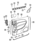 Handle, Inside - Driver's Side (LH) - Mopar (5RU79PD2AD) - view 18