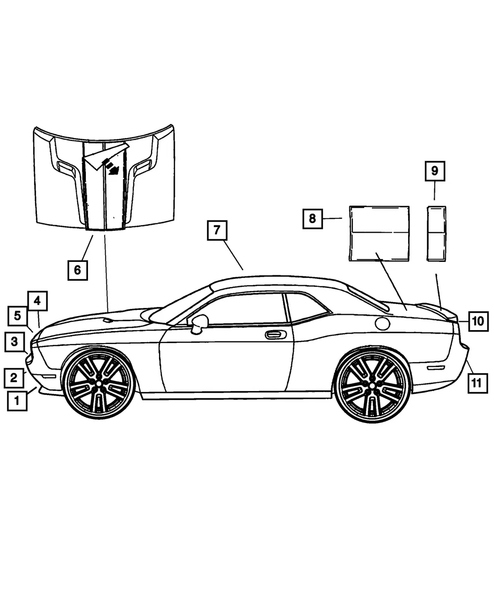 Fascia Decal - Mopar (5SA25RXFAA) - view 2