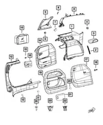 Cargo Door Panel - Mopar (5SP35DX9AN) - view 12