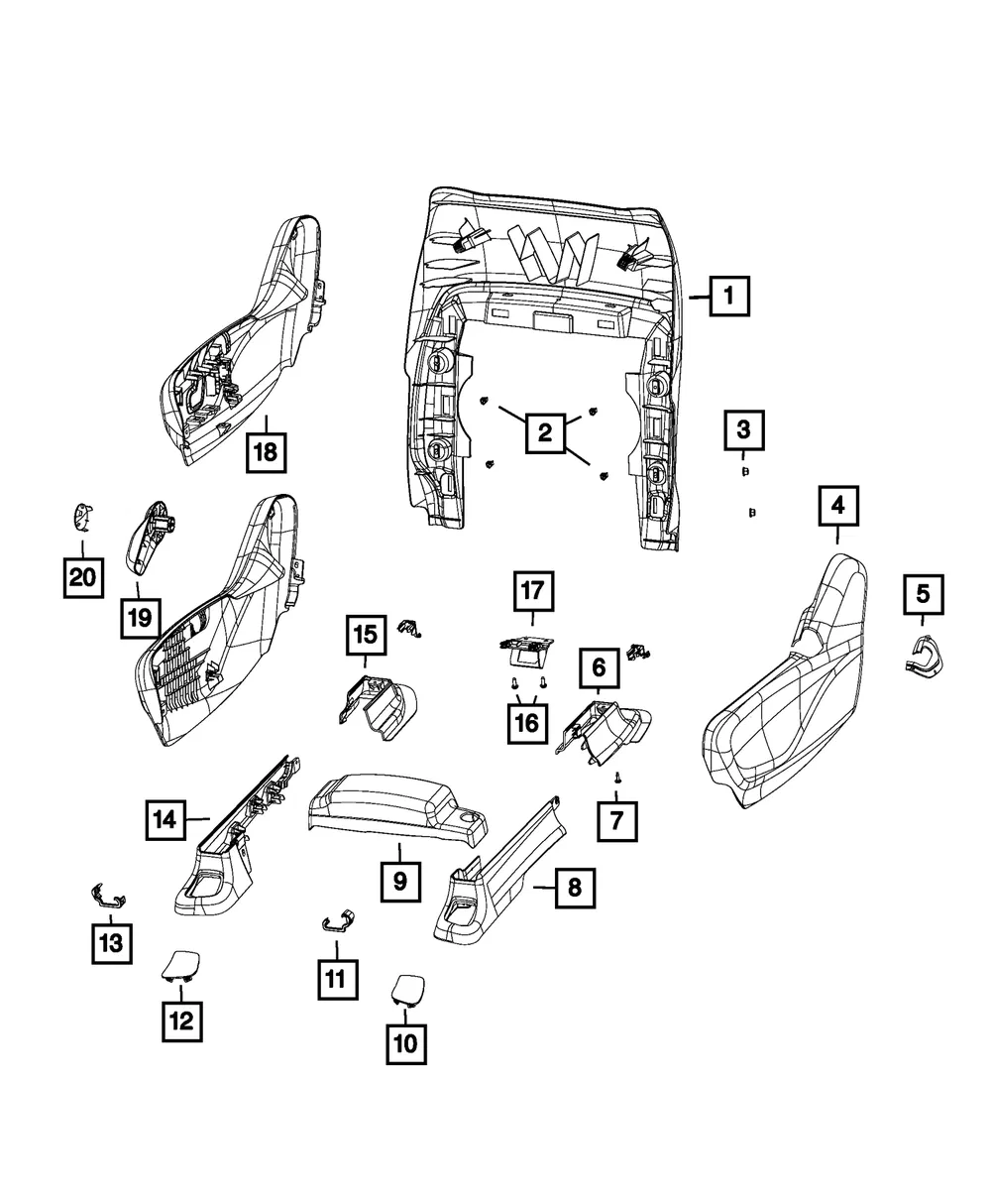 Handle Screw Cover Cap - Mopar (5SX31PD2AA) - view 6