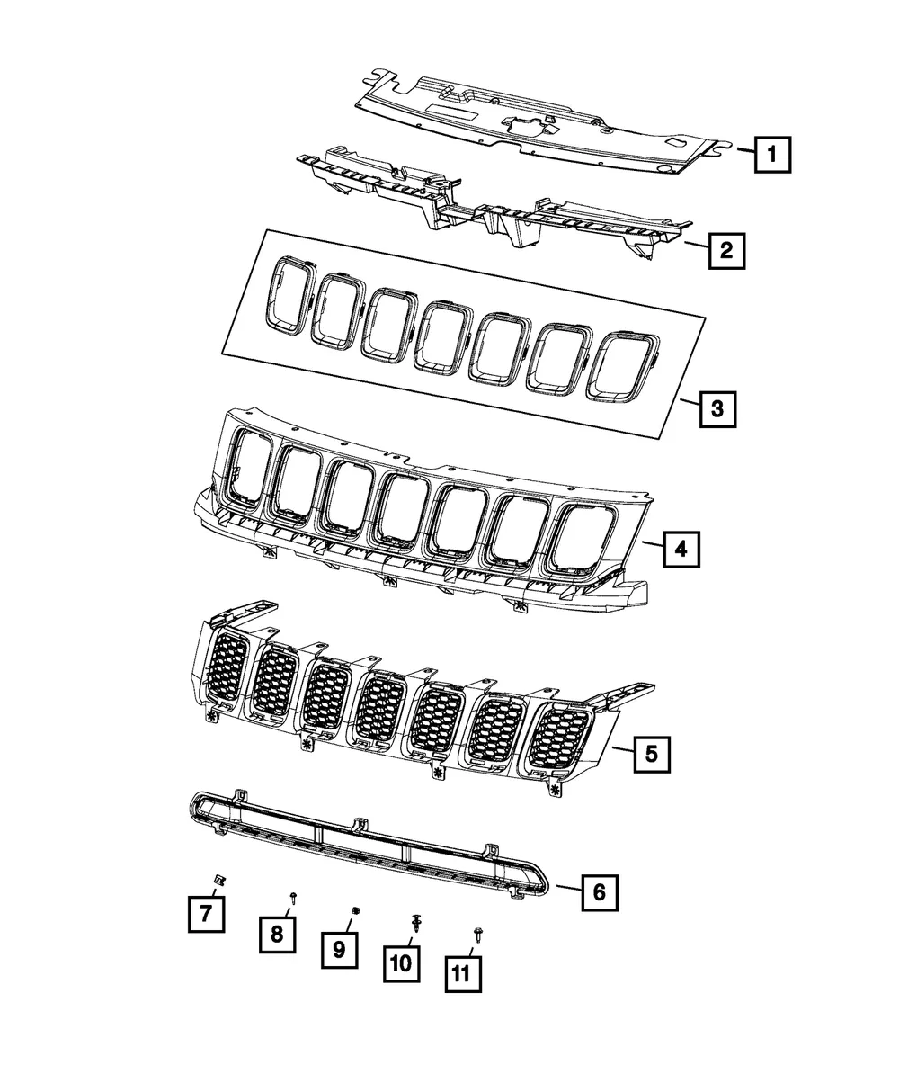 Texture Grille - Mopar (5UP86RXFAB) - view 6