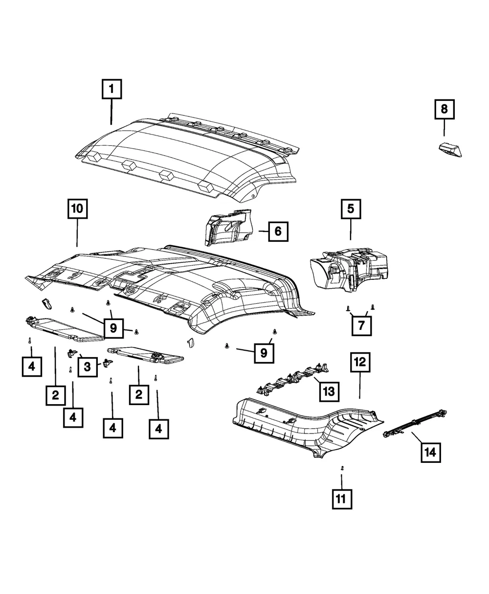 Headliner - Mopar (5VR73KA8AA) - view 9