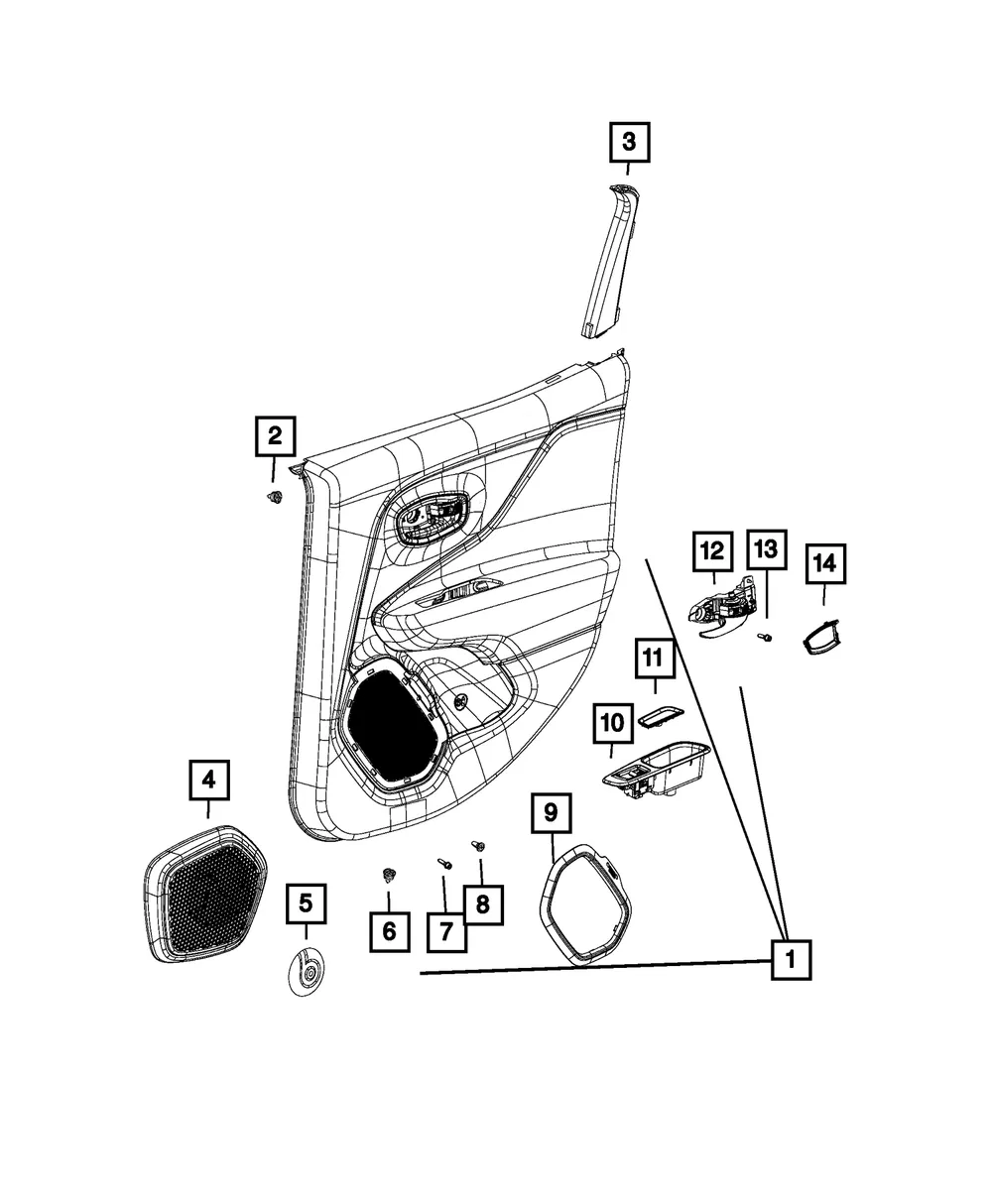 Handle, Inside - Driver's Side (LH) - Mopar (5XA47SLUAA) - view 5