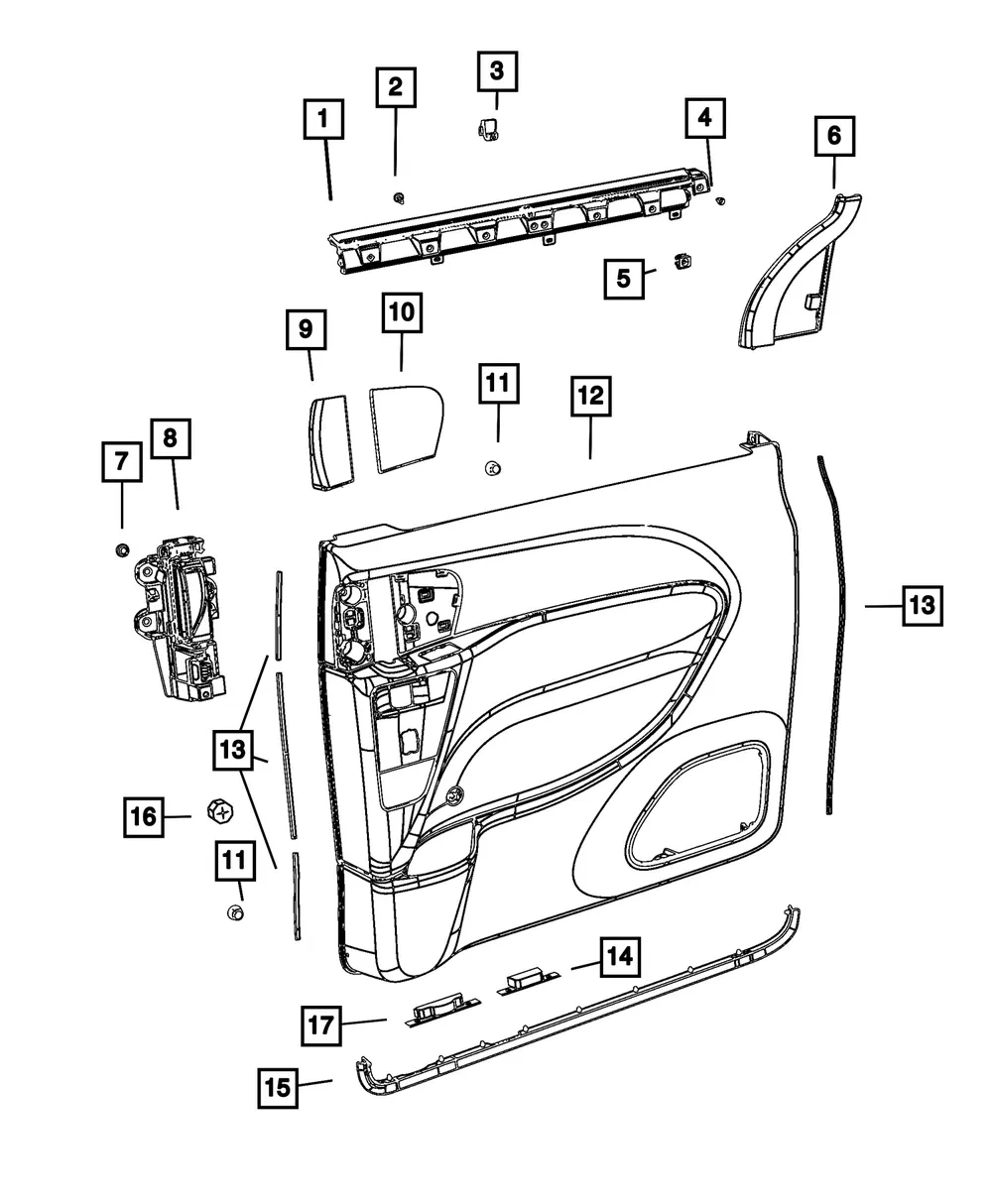 Window Shade Hook - Mopar (5XR76DX9AA)
